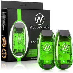 LED Safety Light (2 Pack) - Clip On Strobe/Running Lights for Runners, Dog, Bike